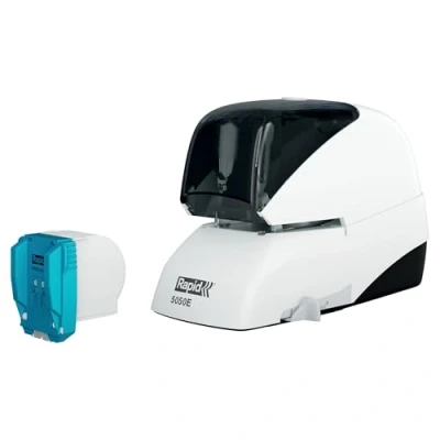 Afbeelding van Nietmachine Rapid Classic contactloos elektrisch R5050e 50 vel wit/zwart