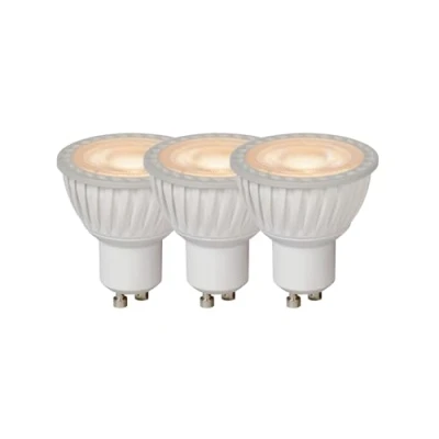 Afbeelding van Lucide MR16 LED lamp Ø 5 cm Dimb. GU10 3x5W 3000K Wit Set van 3