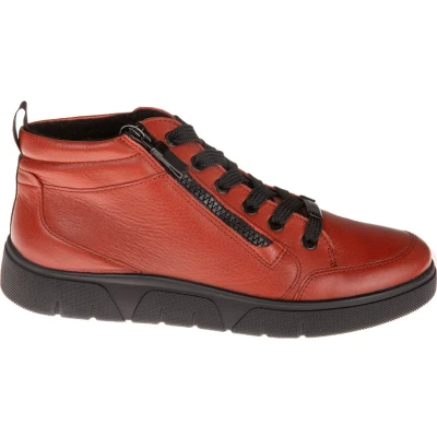Afbeelding van Ara 1224453 VeterlaarzenHoge sneakersDames veterschoenenHalf hoge schoenen Kleur: Rood Maat: 40.5