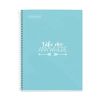 Afbeelding van Miquelrius Notitieboek, 1 kleurband, A4, 80 vellen horizontaal gestreept, 90 g papier, 4 boren, hardkartonnen omslag, blauw