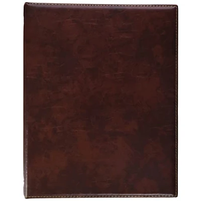Afbeelding van Ringband A4 Exquisite 4 Ring Leather Look in Brown
