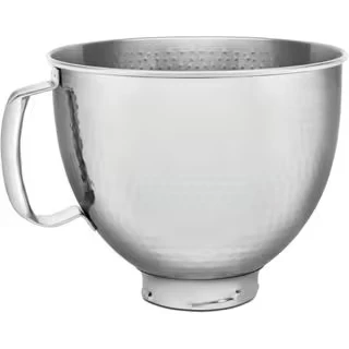 Afbeelding van KitchenAid Gehamerd Roestvrijstalen Mengkom 4,8 L 5ksm5ssbhm Stainless Steel