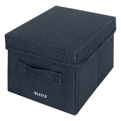 Image de Boîte en tissu gris foncé lot de 2 Leitz