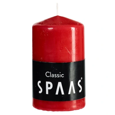 Afbeelding van Spaas Cilinderkaars 60/100 Ø60x100 mm Branders Rood Ca. 25 H