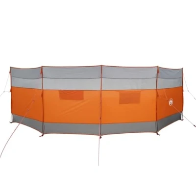 Afbeelding van vidaXL Windscherm camping waterdicht 510x153 cm grijs en oranje