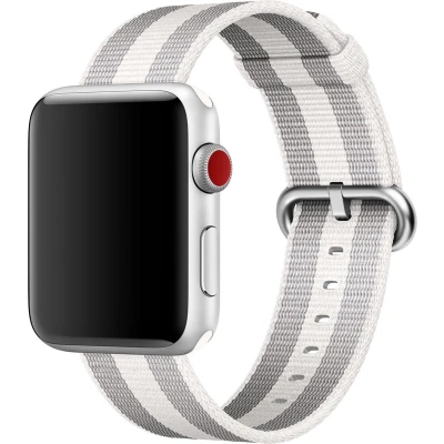Afbeelding van Apple origineel Woven Nylon Watch 38mm / 40mm 41mm White MQVH2ZM/A