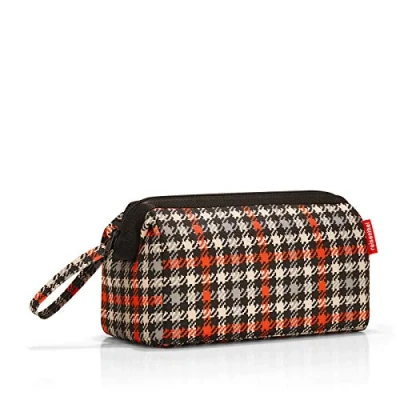 Afbeelding van reisenthel Travelcosmetic Sterke robuuste en praktische reis make uptas, polsband, waterafstotend materiaal, Glencheck Red, 26 cm, cosmeticakoffer
